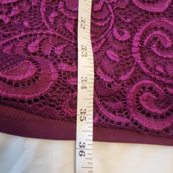 Lane Bryant Lace Bell Sleeve Dress Purple Womens Plus Size 18/20 Purple - Picture 13 of 13